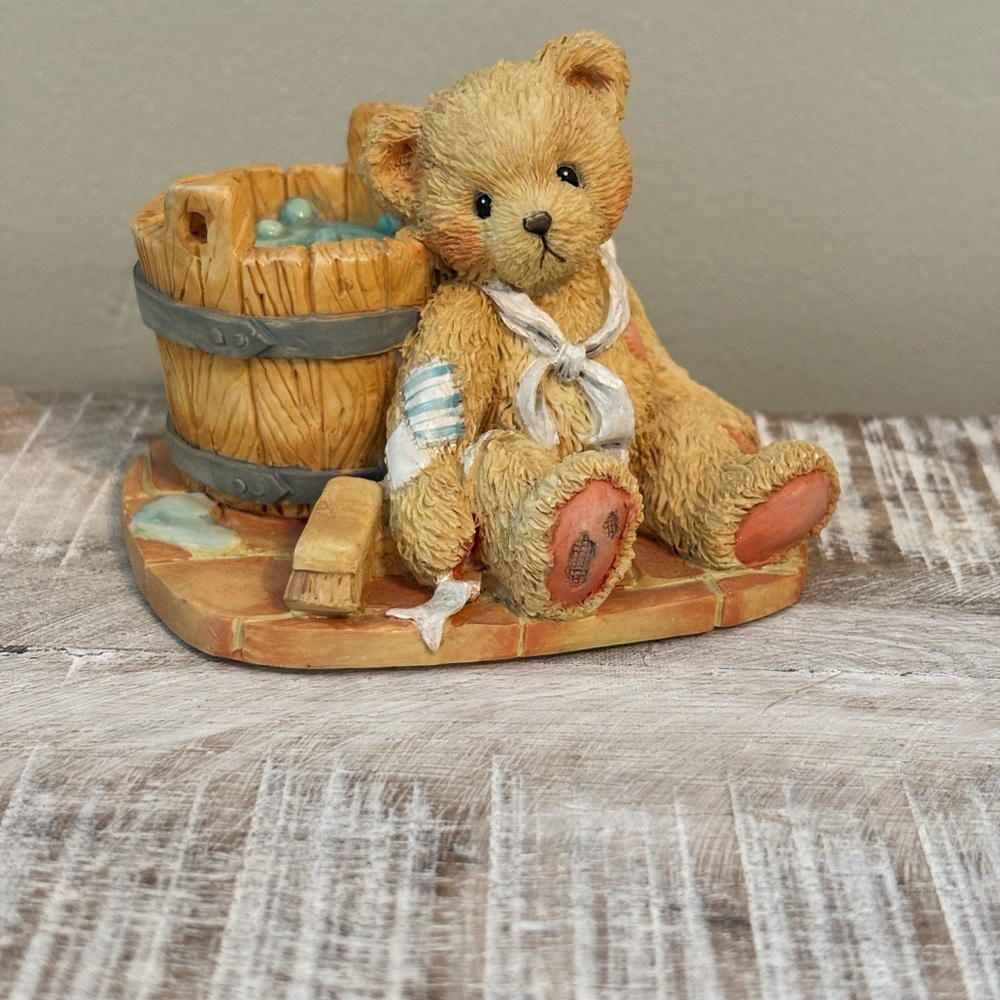 Cherished Teddies Joshua Brown Bear with Blue Accents